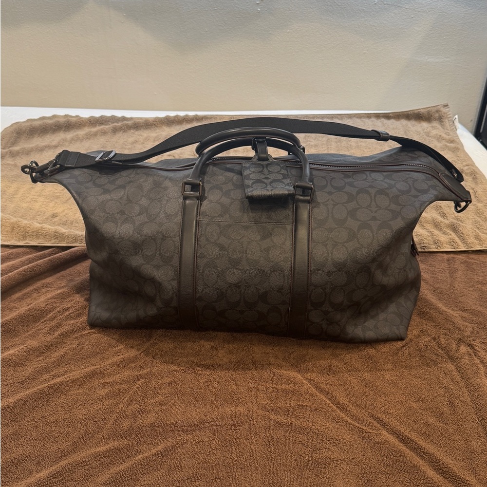 Coach Signature Black Duffel Bag